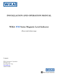 Thumbnail of document Manual - WMI Magnetic Level Indicator